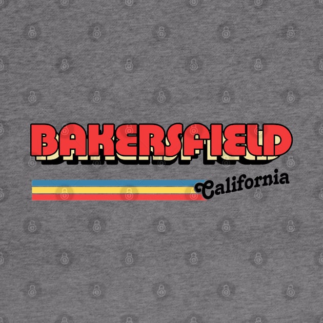 Bakersfield, CA \/\/\/\ Retro Typography Design by DankFutura